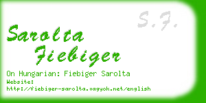 sarolta fiebiger business card